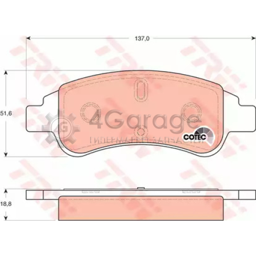 TRW GDB1563 Колодки передние CITROEN BERLINGO I II C3 C4 GDB1563