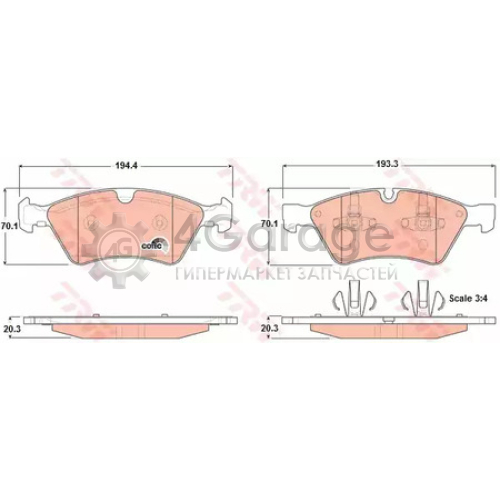 TRW GDB1642 Колодки передние MERCEDES GL (X164) M (W164) R (W251) GDB1642