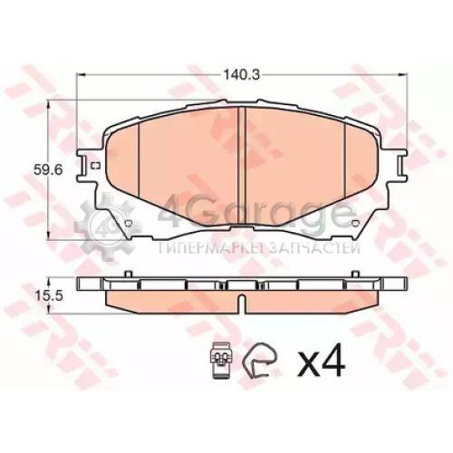 TRW GDB3580 Колодки передние MAZDA 6 (GJ GH) GDB3580