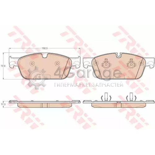 TRW GDB1970 Колодки передние MERCEDES X166 W166 4 matic GDB1970