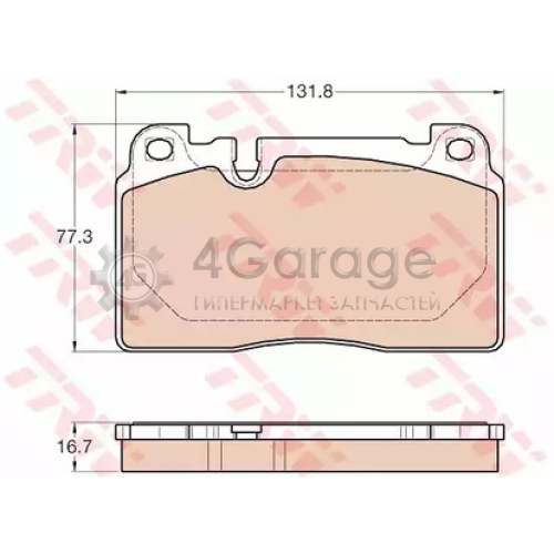 TRW GDB1974 Колодки передние AUDI Q5 (8R) 2012 GDB1974
