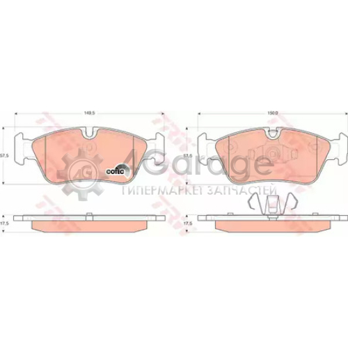 Колодки передние BMW 1 E81 3 E90 GDB1625 TRW GDB1625 в Нижнем Новгороде
