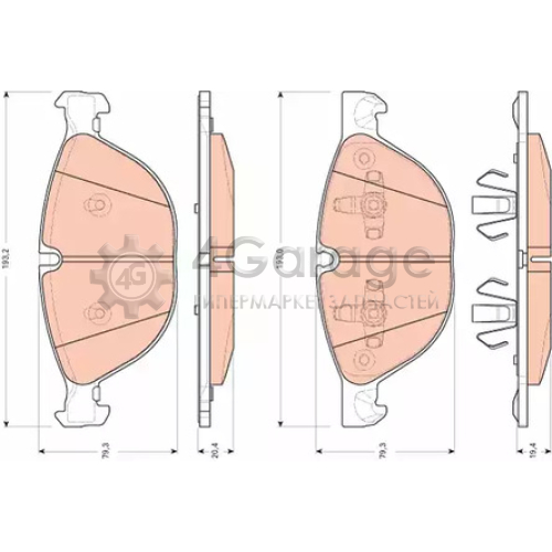 TRW GDB1728 Колодки передние BMW X5 E70 F15 X6 E71 72 GDB1728