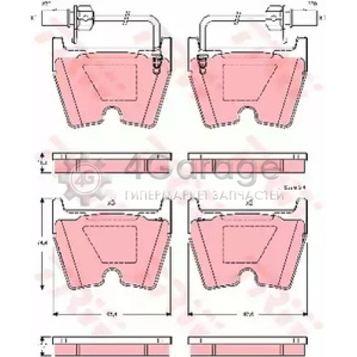 Колодки передние AUDI RS6 (C5) VW PHAETON (3D_) GDB1507 TRW GDB1507 в Нижнем Новгороде