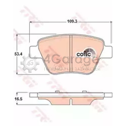 TRW GDB1841 Колодки задние VW GOLF VI JETTA IV SKODA OCTAVIA (1Z_) GDB1841