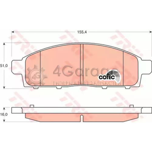 TRW GDB3435 Колодки передние MITSUBISHI L200 (KB_T KA_T) PAJERO SPORT II (KG_ KH_) GDB3435