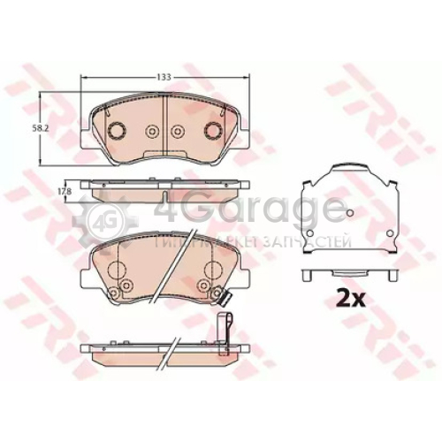 TRW GDB3630 Колодки торм.пер.