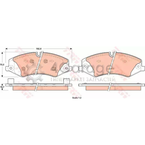 TRW GDB1898 Колодки передние LAND ROVER DISCOVERY IV RANGE ROVER III SPORT GDB1898