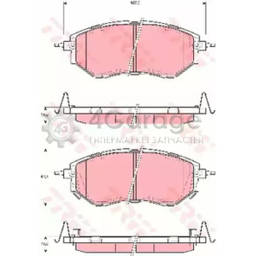 TRW GDB3372 Колодки передние SUBARU LEGASY IV OUTBACK (BM BR) TRIBECA (B9) GDB3372