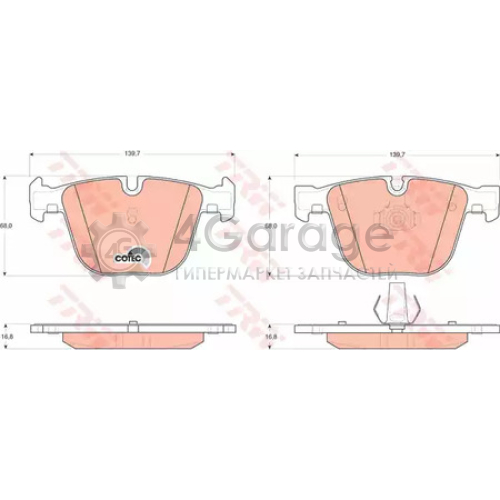 TRW GDB1502 Колодки задние BMW 5 E60 7 E65 X5 E70 F15 X6 E71 GDB1502