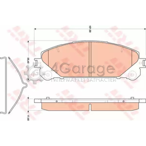 TRW GDB3484 Колодки передние LEXUS RX270 450h (GYL1_ GGL15 AGL10) GDB3484