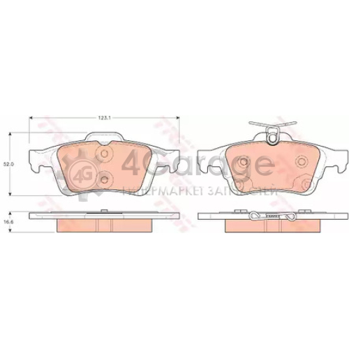 TRW GDB1938 Колодки задние FORD FOCUS III C MAX II GDB1938