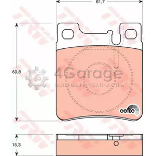 TRW GDB1123 Колодки задние MERCEDES W140 W210 GDB1123