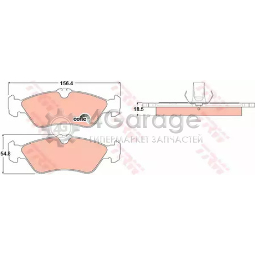 TRW GDB1263 Колодки задние MERCEDES G (W460 W463) SPRINTER (901 904) GDB1263