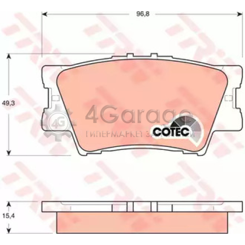 TRW GDB3426 Колодки задние TOYOTA CAMRY (V40 V50) RAV4 III GDB3426