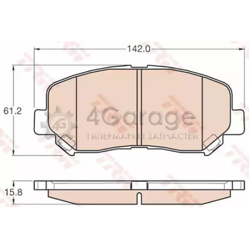 TRW GDB3562 Колодки торм диск к т Mazda CX 5