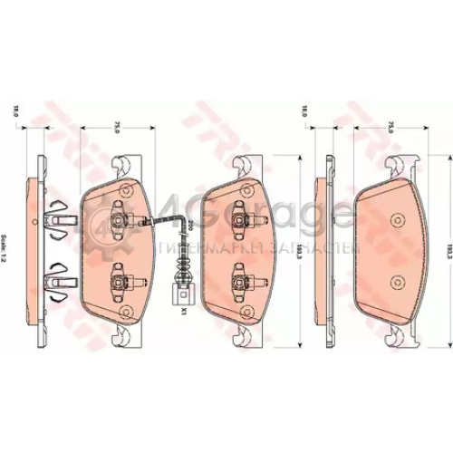 TRW GDB1887 Колодки передние VW TRANSPORTER V GDB1887