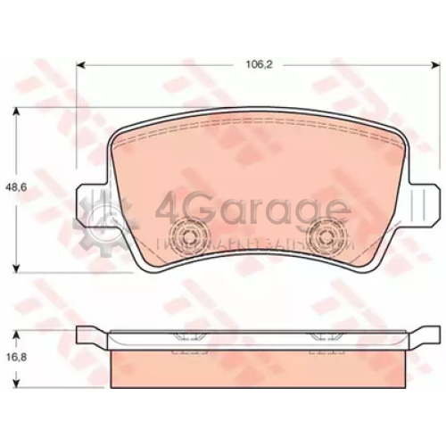 TRW GDB1685 Колодки задние FORD GALAXY II S MAX VOLVO S60 II S80 II XC70 II GDB1685