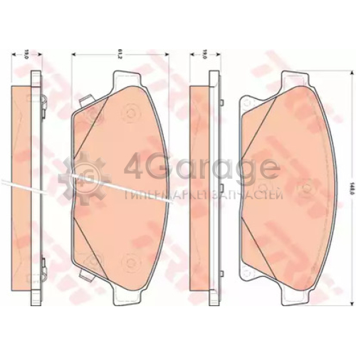 TRW GDB1847 Колодки передние CHEVROLET CRUZE (J300) ORLANDO OPEL ASTRA J GDB1847