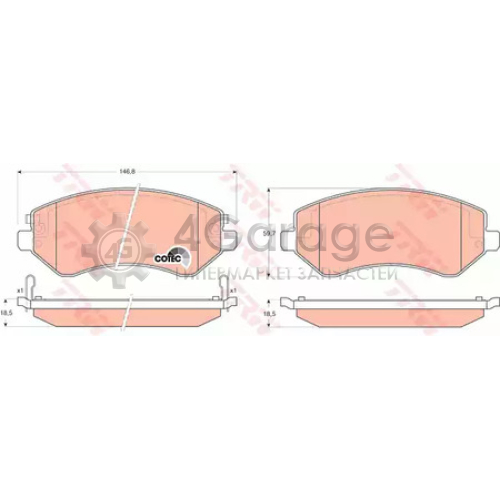 Колодки передние CHRYSLER VOYAGER IV (15