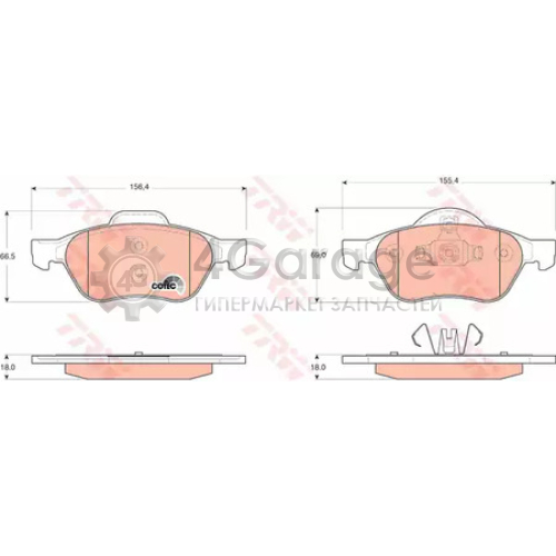 TRW GDB1687 Колодки передние RENAULT MEGANE II (для ATE) GDB1687