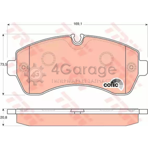 TRW GDB1696 Колодки передние MERCEDES SPRINTER (906) VW CRAFTER GDB1696