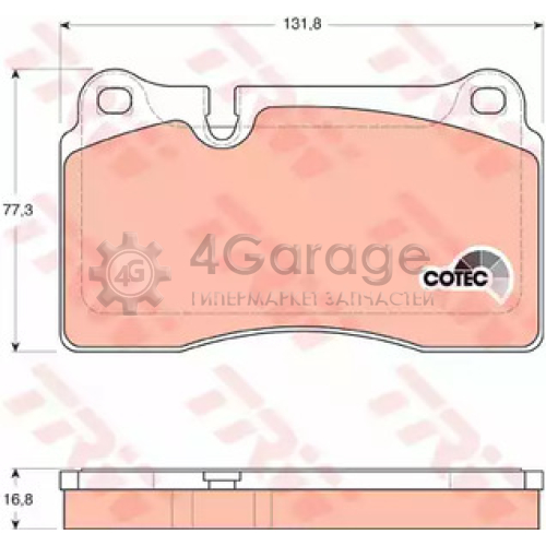 TRW GDB1670 Колодки передние VW TOUAREG (7L_ 7P5) GDB1670