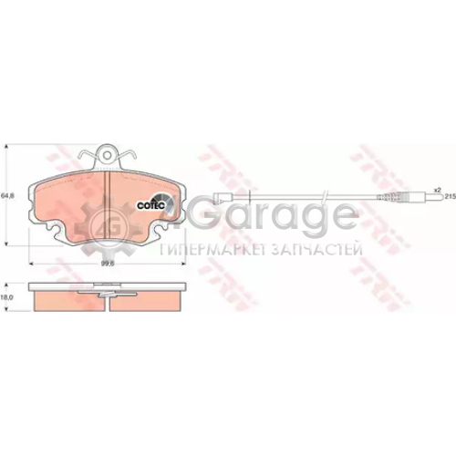 TRW GDB400 Колодки передние RENAULT LOGAN SANDERO GDB400