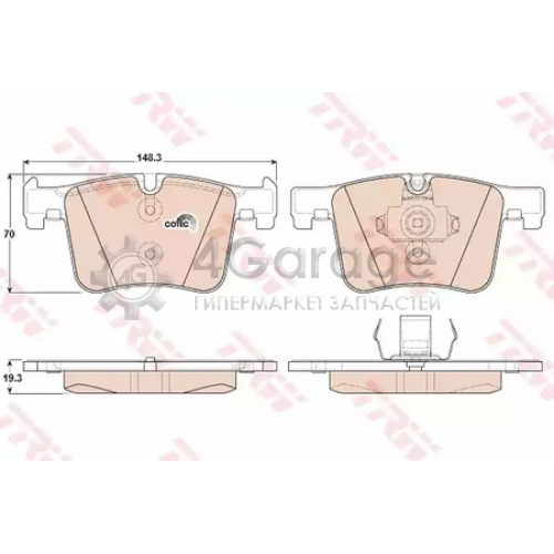 TRW GDB1942 Колодки передние BMW 1 F20 3 F30 X3 F25 GDB1942