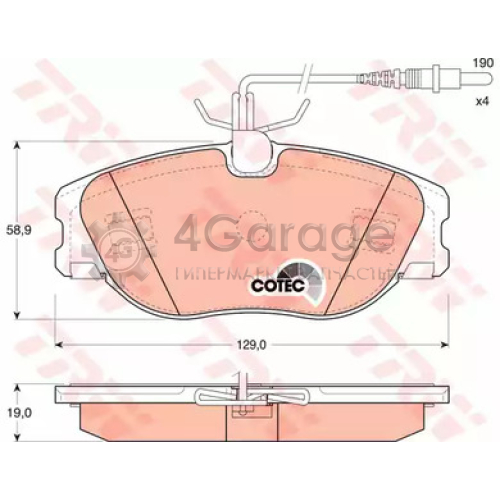 TRW GDB1148 Колодки торм диск к т передн