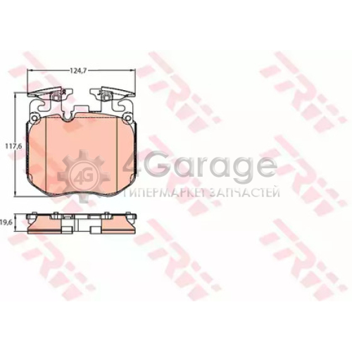 TRW GDB2147 Колодки передние BMW 740e 750i F01 9/15 GDB2147