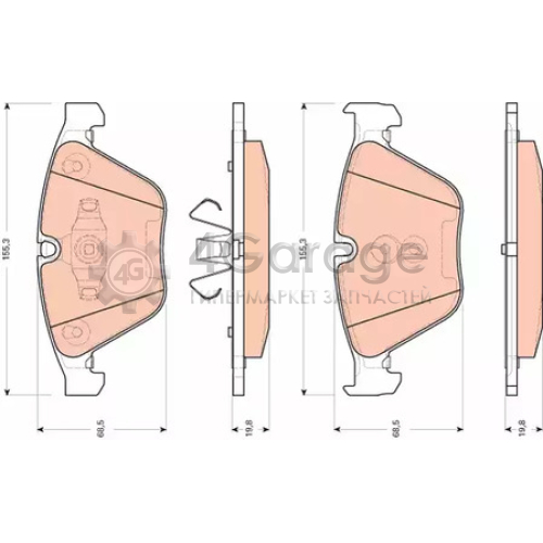 TRW GDB1729 Колодки передние BMW 3 E90 X1 E84 GDB1729