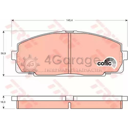 TRW GDB770 Колодки передние TOYOTA HIACE III IV GDB770 в Красноярске