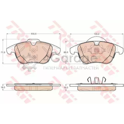 TRW GDB1960 Колодки передние FORD MONDEO IV GALAXY S MAX GDB1960