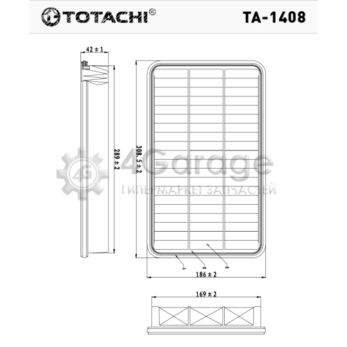 TOTACHI TA1408 TOTACHI TA 1408 A 174 17801 74060 MANN C 31 126