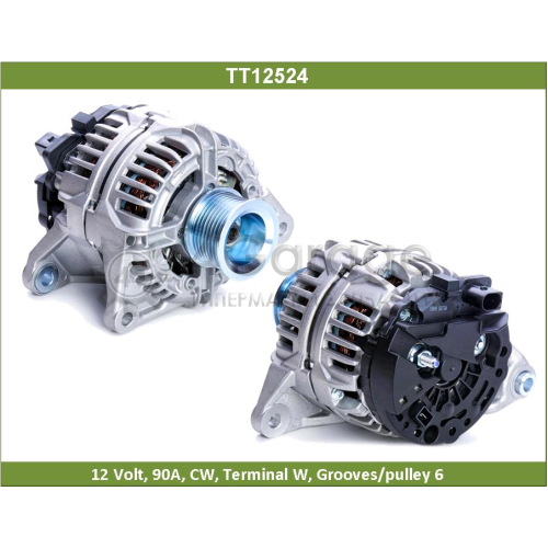 Генератор TT 12V 90Amp. IVECO/BOSCH AT TESLA TECHNICS TT12524 в Ростове-на-Дону