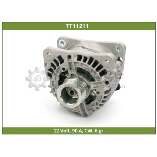 Генератор TT 12V, 90A CW, 6-Groove Pulley L-DFM СМОТРИ CA1675IR TESLA TECHNICS TT11211 в Москве