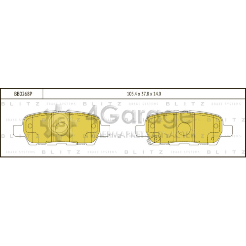 BLITZ BB0268P Колодки тормозные задние
