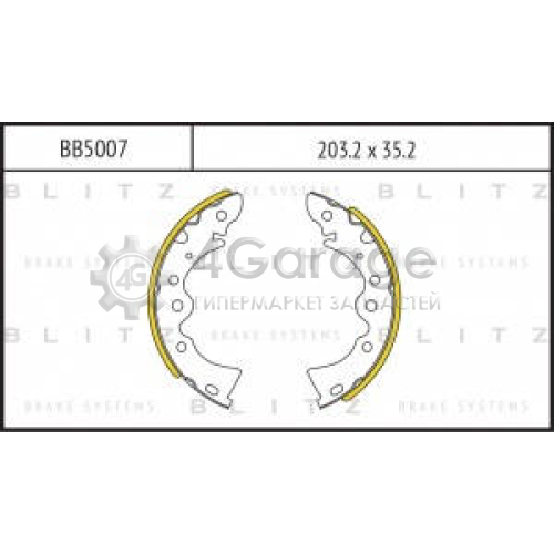 BLITZ BB5007 Колодки тормозные барабанные