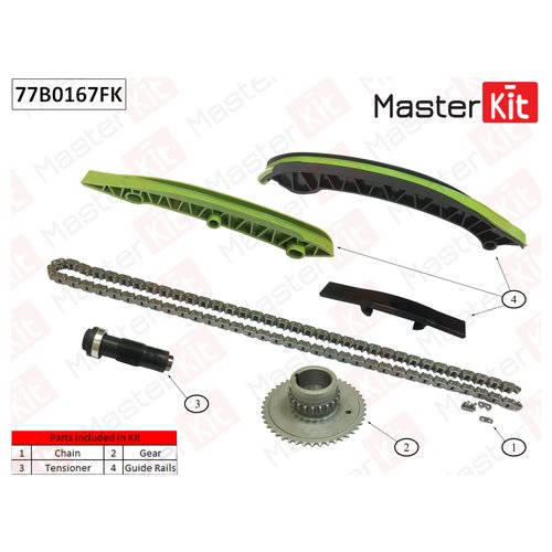 MASTER KIT 77B0167FK Комплект цепи ГРМ Mercedes Benz C204/C207/E212 1.8i M271.820/860 09 