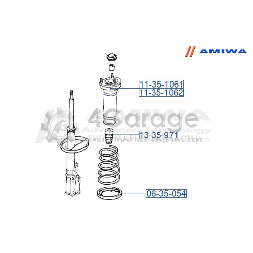 AMIWA 11351061 ОПОРА ЗАДНЕГО АМОРТИЗАТОРА ПРАВАЯ