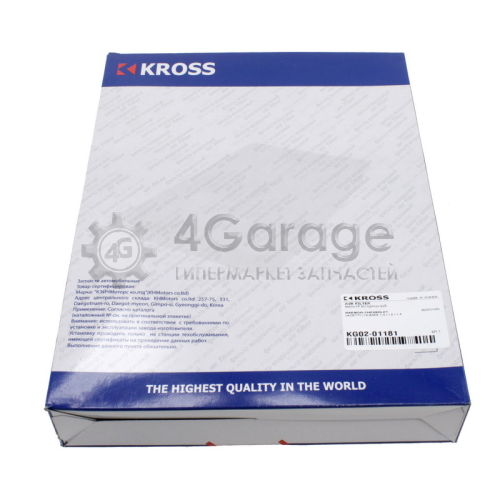 ФИЛЬТР ВОЗДУШНЫЙ KROSS KG0201181 в Ростове-на-Дону