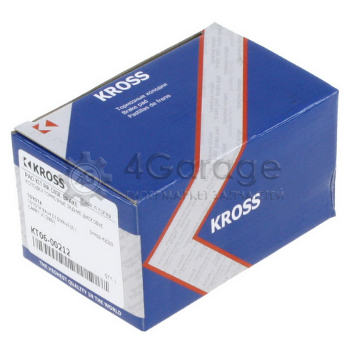 КОЛОДКИ ТОРМОЗНЫЕ ЗАДНИЕ KROSS KT0600212 в Ростове-на-Дону