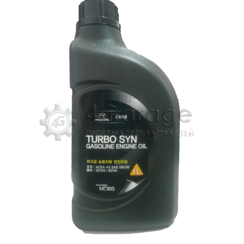 KIA/HYUNDAI 0510000141 Моторное масло Hyundai Turbo SYN Gasoline Engine Oil SAE 5W 30 1л