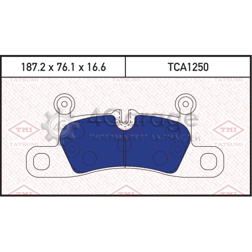 Колодки тормозные дисковые задние TATSUMI TCA1250 в Ростове-на-Дону