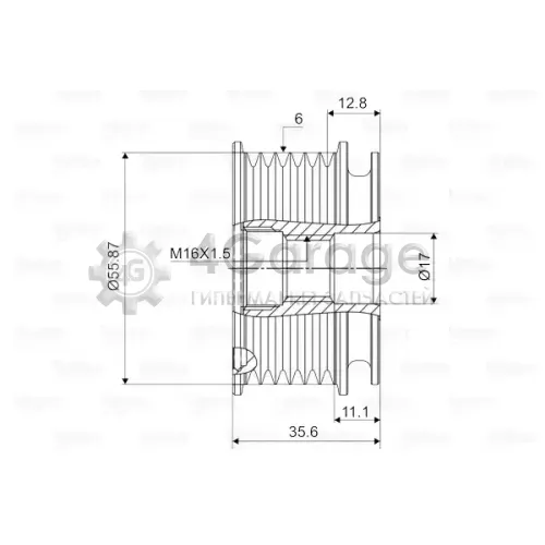Шкив генератора (с крышкой) VALEO 588032 в Москве