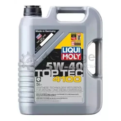 LIQUI MOLY 9511 LIQUI MOLY: LIQUI MOLY TOP TEC 4100 5W40 5L МАСЛО МОТОРНОЕ\ACEA C3 API CF/SN BMW LL 04 MB 229.31 VW 505 01