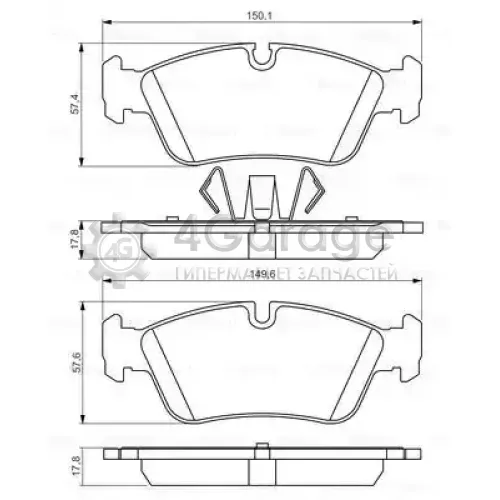 BOSCH 0986495276 Колодки тормозные