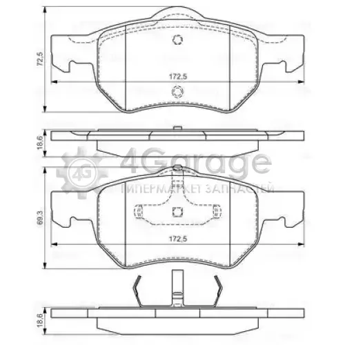 BOSCH 0986424668 Комплект тормозных колодок дисковый тормоз