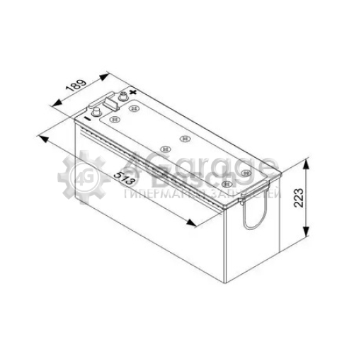 BOSCH 0092T40750 Аккумулятор T4 [12V 140Ah 800А 513x189x223 